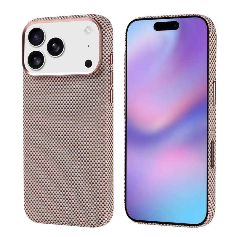 Apple iPhone 17 Pro Max Kılıf M-safe Şarj Özellikli Karbon Fiber Görünümlü Zore Nekst Kapak - 3