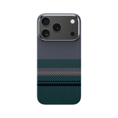 Apple iPhone 17 Pro Max Kılıf M-safe Şarj Özellikli Karbon Fiber Tasarımlı Benks Aurora ArmorPro Kevlar Kapak - 1