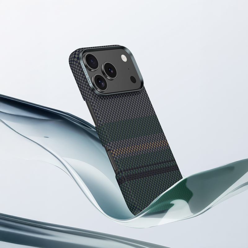 Apple iPhone 17 Pro Max Kılıf M-safe Şarj Özellikli Karbon Fiber Tasarımlı Benks Aurora ArmorPro Kevlar Kapak - 8