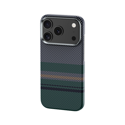 Apple iPhone 17 Pro Max Kılıf M-safe Şarj Özellikli Karbon Fiber Tasarımlı Benks Aurora ArmorPro Kevlar Kapak - 4