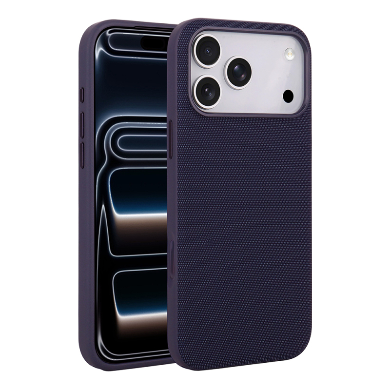 Apple iPhone 17 Pro Max Kılıf M-Safe Şarj Özellikli Kumaş Tasarımlı Zore Miami Sert PC Kapak - 1