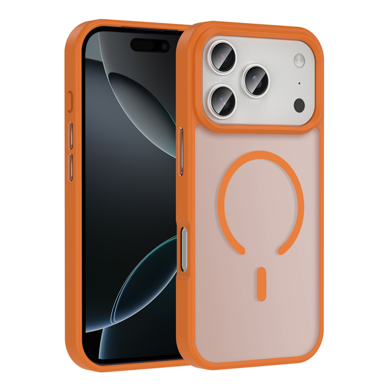 Apple iPhone 17 Pro Max Kılıf M-safe Şarj Özellikli Mat Arka Yüzey Zore Sio Kapak - 4