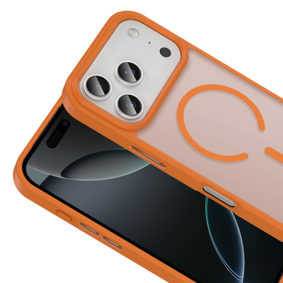 Apple iPhone 17 Pro Max Kılıf M-safe Şarj Özellikli Mat Arka Yüzey Zore Sio Kapak - 14