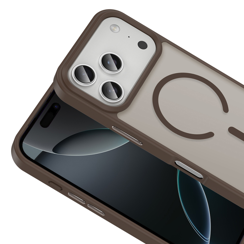 Apple iPhone 17 Pro Max Kılıf M-safe Şarj Özellikli Mat Arka Yüzey Zore Sio Kapak - 16