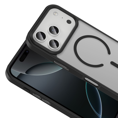 Apple iPhone 17 Pro Max Kılıf M-safe Şarj Özellikli Mat Arka Yüzey Zore Sio Kapak - 15