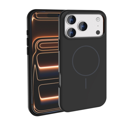 Apple iPhone 17 Pro Max Kılıf M-Safe Şarj Özellikli Metal Kamera Çerçeveli Zore Edi Silikon Kapak - 3