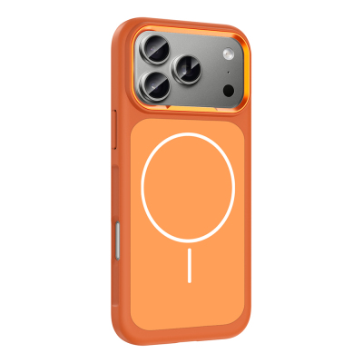 Apple iPhone 17 Pro Max Kılıf M-Safe Şarj Özellikli Metal Kamera Çerçeveli Zore Sanremo Silikon Kapak - 7