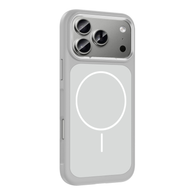 Apple iPhone 17 Pro Max Kılıf M-Safe Şarj Özellikli Metal Kamera Çerçeveli Zore Sanremo Silikon Kapak - 11