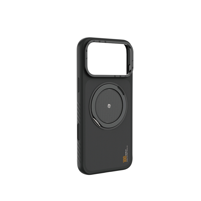 Apple iPhone 17 Pro Max Kılıf M-safe Şarj Özellikli Metal Standlı Lenyes CK225 Kapak - 1