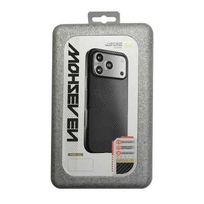 Apple iPhone 17 Pro Max Kılıf M-safe Şarj Özellikli Mohseven 600D Aramid Fiber Kapak - 2