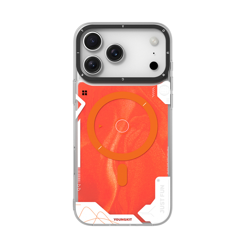 Apple iPhone 17 Pro Max Kılıf M-safe Şarj Özellikli Parlak Kumlu Sıvılı Tasarımlı Galaxy Fantasy Serisi Kapak - 2