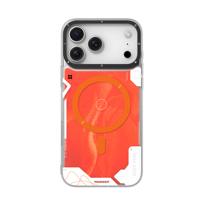 Apple iPhone 17 Pro Max Kılıf M-safe Şarj Özellikli Parlak Kumlu Sıvılı Tasarımlı Galaxy Fantasy Serisi Kapak - 1