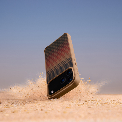 Apple iPhone 17 Pro Max Kılıf M-safe Şarj Özellikli Pitaka Tactile Woven Sunset-Moonrise Aramid Pro Guard Serisi Kapak - 8