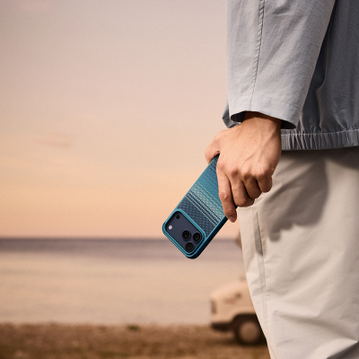 Apple iPhone 17 Pro Max Kılıf M-safe Şarj Özellikli Pitaka Tactile Woven Sunset-Moonrise Aramid Pro Guard Serisi Kapak - 18