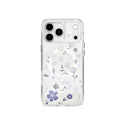 Apple iPhone 17 Pro Max Kılıf M-safe Şarj Özellikli Şeffaf Arka Yüzey Çiçekli Coehl Amara Kapak - 2