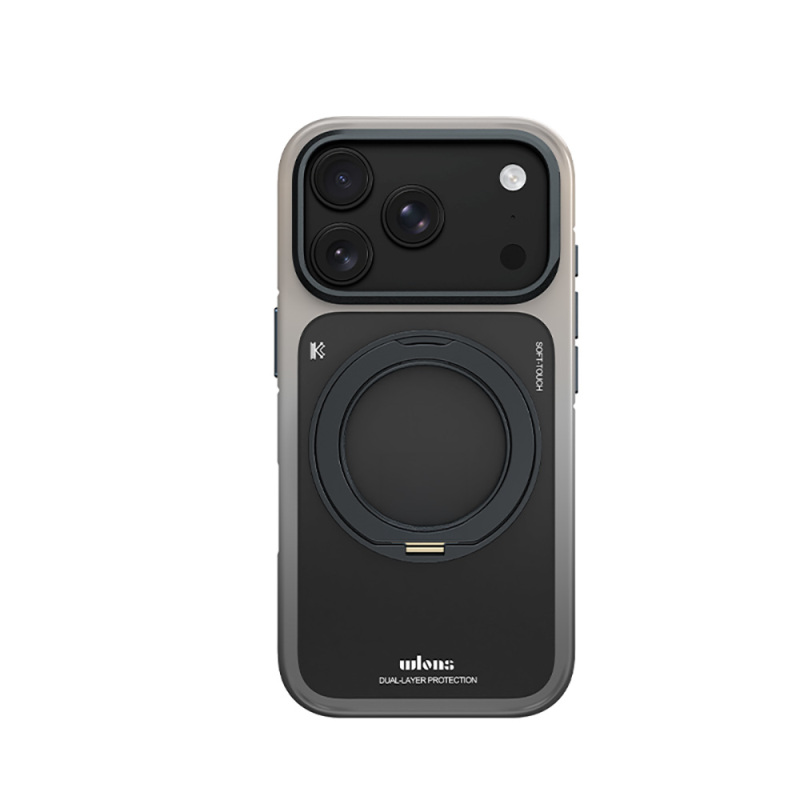 Apple iPhone 17 Pro Max Kılıf M-safe Şarj Özellikli Sert PC Wlons Arvox Standlı Kapak - 2