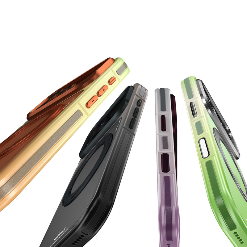 Apple iPhone 17 Pro Max Kılıf M-safe Şarj Özellikli Sert PC Wlons Arvox Standlı Kapak - 9