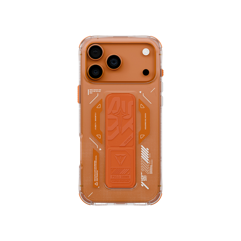 Apple iPhone 17 Pro Max Kılıf M-safe Şarj Özellikli Teknoloji Desenli Skinarma Helio Mag Charge Standlı Kapak - 1