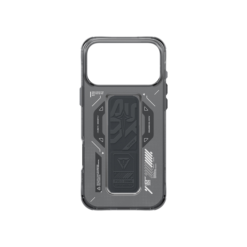 Apple iPhone 17 Pro Max Kılıf M-safe Şarj Özellikli Teknoloji Desenli Skinarma Helio Mag Charge Standlı Kapak - 10