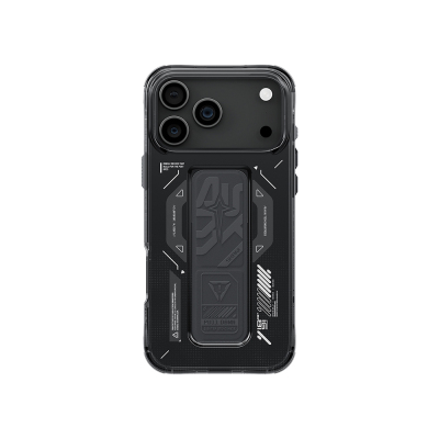 Apple iPhone 17 Pro Max Kılıf M-safe Şarj Özellikli Teknoloji Desenli Skinarma Helio Mag Charge Standlı Kapak - 3