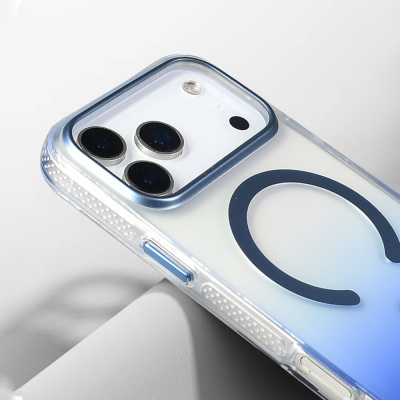 Apple iPhone 17 Pro Max Kılıf M-safe Şarj Özellikli Transparan Renk Geçişli Zore Toros Kapak - 21