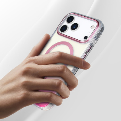 Apple iPhone 17 Pro Max Kılıf M-safe Şarj Özellikli Transparan Renk Geçişli Zore Toros Kapak - 24