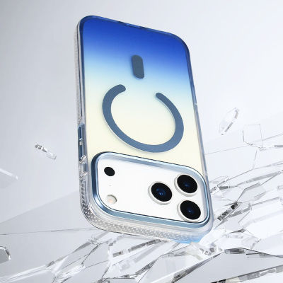 Apple iPhone 17 Pro Max Kılıf M-safe Şarj Özellikli Transparan Renk Geçişli Zore Toros Kapak - 27