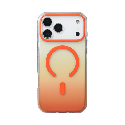 Apple iPhone 17 Pro Max Kılıf M-safe Şarj Özellikli Transparan Renk Geçişli Zore Toros Kapak - 9