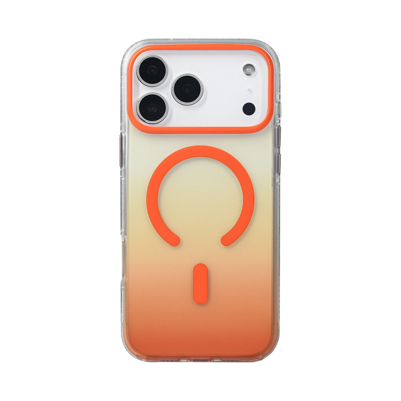 Apple iPhone 17 Pro Max Kılıf M-safe Şarj Özellikli Transparan Renk Geçişli Zore Toros Kapak - 9