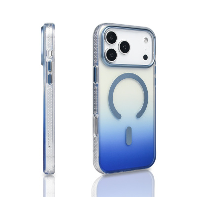 Apple iPhone 17 Pro Max Kılıf M-safe Şarj Özellikli Transparan Renk Geçişli Zore Toros Kapak - 11
