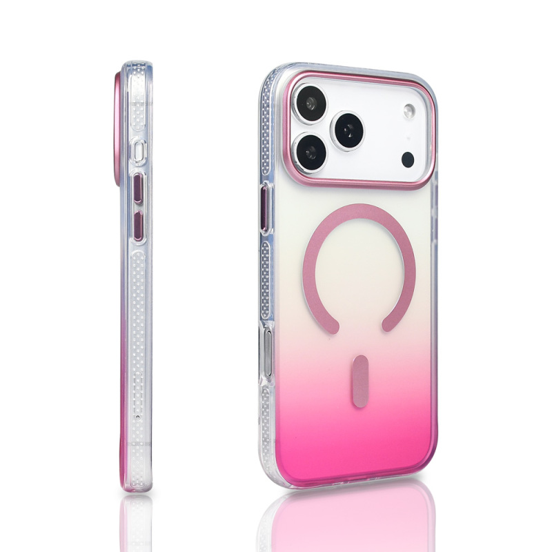 Apple iPhone 17 Pro Max Kılıf M-safe Şarj Özellikli Transparan Renk Geçişli Zore Toros Kapak - 13