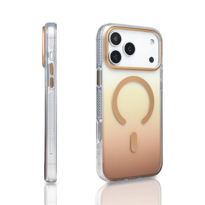 Apple iPhone 17 Pro Max Kılıf M-safe Şarj Özellikli Transparan Renk Geçişli Zore Toros Kapak - 17