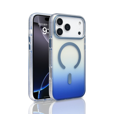 Apple iPhone 17 Pro Max Kılıf M-safe Şarj Özellikli Transparan Renk Geçişli Zore Toros Kapak - 4