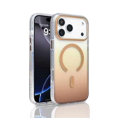 Apple iPhone 17 Pro Max Kılıf M-safe Şarj Özellikli Transparan Renk Geçişli Zore Toros Kapak - 3