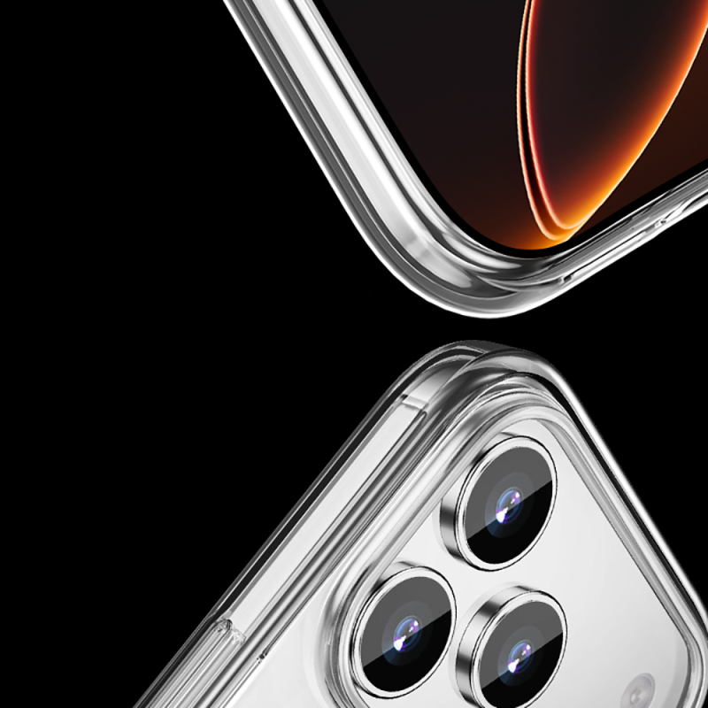 Apple iPhone 17 Pro Max Kılıf M-safe Şarj Özellikli Transparan Sert PC Wlons Pita Kapak - 7