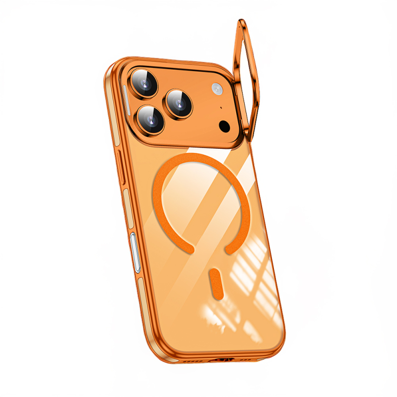 Apple iPhone 17 Pro Max Kılıf M-safe Şarj Özellikli Wlons Standlı Efsane Kapak - 5