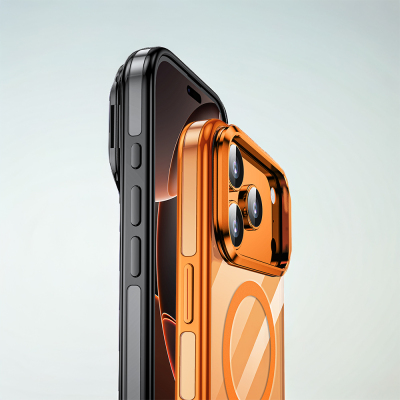 Apple iPhone 17 Pro Max Kılıf M-safe Şarj Özellikli Wlons Standlı Efsane Kapak - 7