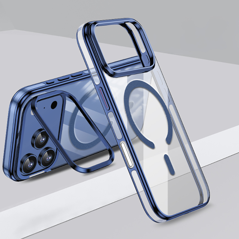 Apple iPhone 17 Pro Max Kılıf M-safe Şarj Özellikli Wlons Standlı Efsane Kapak - 1