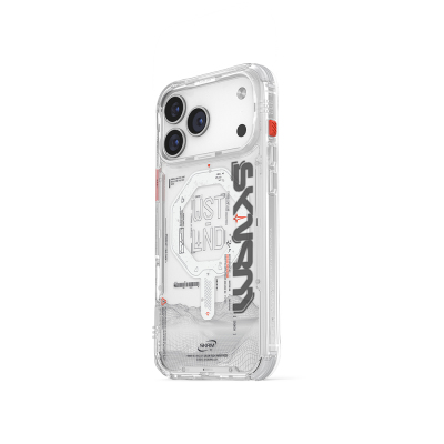 Apple iPhone 17 Pro Max Kılıf M-safe Şarj Özellikli Yazı Desenli Airbag Tasarımlı Skinarma Sonix Kapak - 6