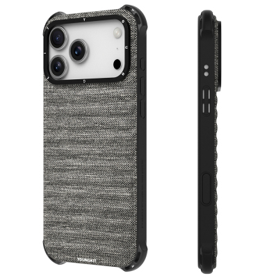Apple iPhone 17 Pro Max Kılıf M-safe Şarj Özellikli Youngkit Canvas Serisi Kapak - 6