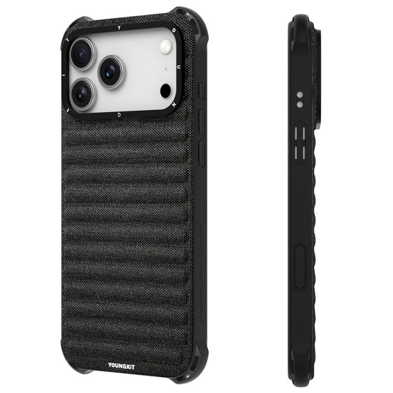 Apple iPhone 17 Pro Max Kılıf M-safe Şarj Özellikli Youngkit Canvas Serisi Kapak - 7
