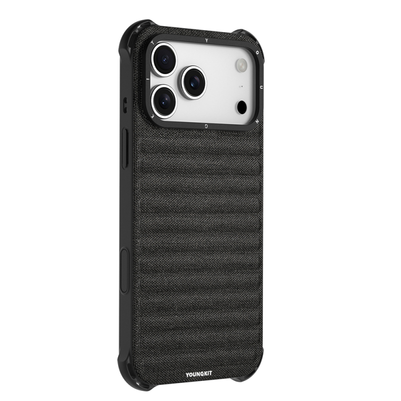 Apple iPhone 17 Pro Max Kılıf M-safe Şarj Özellikli Youngkit Canvas Serisi Kapak - 10