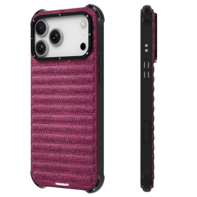 Apple iPhone 17 Pro Max Kılıf M-safe Şarj Özellikli Youngkit Canvas Serisi Kapak - 13
