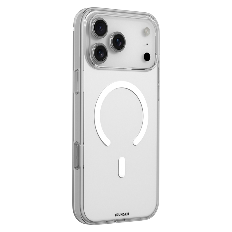 Apple iPhone 17 Pro Max Kılıf M-safe Şarj Özellikli Youngkit Clear Serisi Kapak - 8
