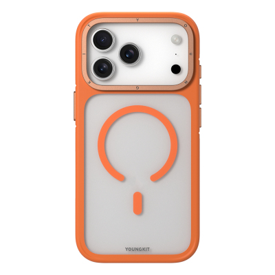 Apple iPhone 17 Pro Max Kılıf M-safe Şarj Özellikli Youngkit Rock Sand Serisi Kapak - 5