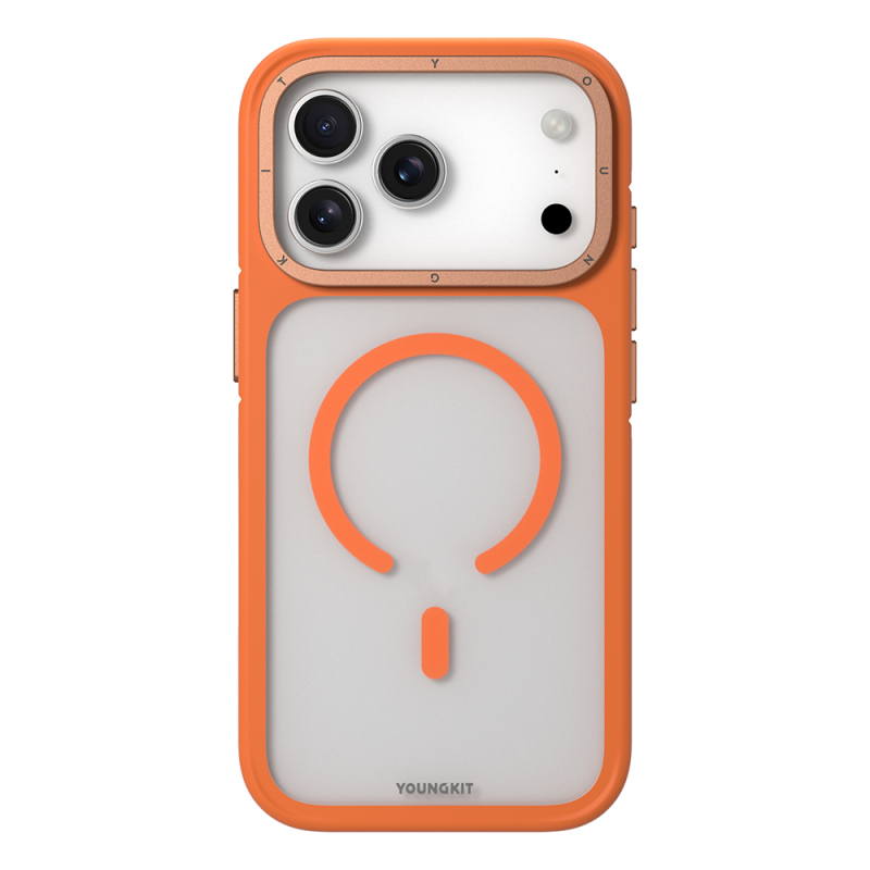 Apple iPhone 17 Pro Max Kılıf M-safe Şarj Özellikli Youngkit Rock Sand Serisi Kapak - 5