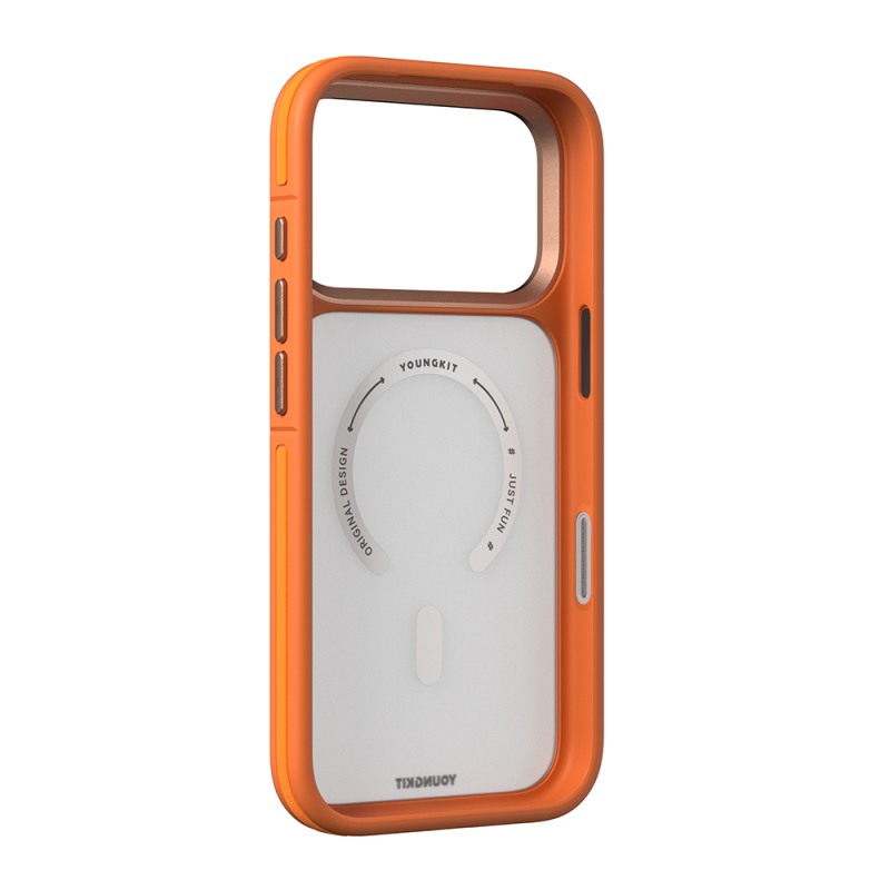 Apple iPhone 17 Pro Max Kılıf M-safe Şarj Özellikli Youngkit Rock Sand Serisi Kapak - 15