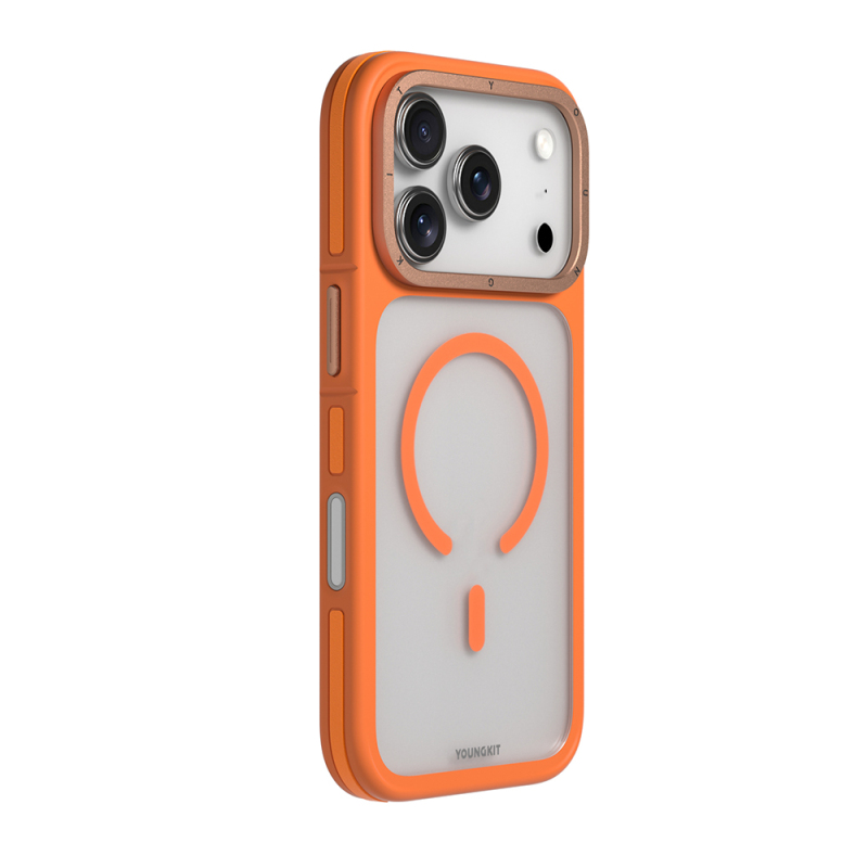 Apple iPhone 17 Pro Max Kılıf M-safe Şarj Özellikli Youngkit Rock Sand Serisi Kapak - 13