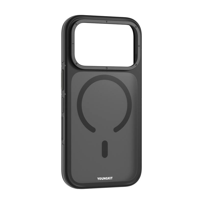 Apple iPhone 17 Pro Max Kılıf M-safe Şarj Özellikli Youngkit Rock Sand Serisi Kapak - 14