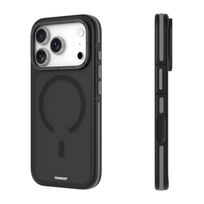 Apple iPhone 17 Pro Max Kılıf M-safe Şarj Özellikli Youngkit Rock Sand Serisi Kapak - 10